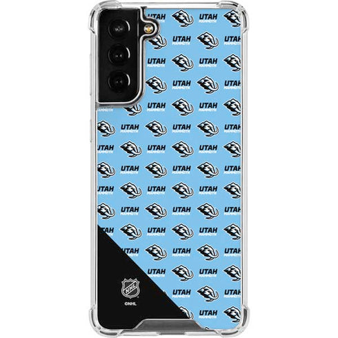 NHL Utah Mammoth Logo Pattern Galaxy S21 FE Clear Case